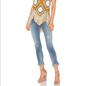 Free People Great Heights frayed distressed jeans, size 25
